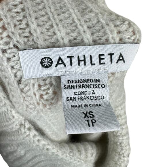 ATHLETA Azalea Sweater Gray Wrap Style Wool Cashmere High Neck Pullover Size XS - Picture 4 of 6